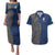 Italy Campania Couples Matching Puletasi and Hawaiian Shirt Vietri Sul Mare Tile With Pompeii Ruins - Wonder Print Shop