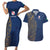 Italy Campania Couples Matching Short Sleeve Bodycon Dress and Hawaiian Shirt Vietri Sul Mare Tile With Pompeii Ruins - Wonder Print Shop