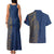 Italy Campania Couples Matching Tank Maxi Dress and Hawaiian Shirt Vietri Sul Mare Tile With Pompeii Ruins - Wonder Print Shop