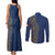 Italy Campania Couples Matching Tank Maxi Dress and Long Sleeve Button Shirt Vietri Sul Mare Tile With Pompeii Ruins - Wonder Print Shop
