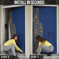 Italy Campania Door Cover Vietri Sul Mare Tile With Pompeii Ruins - Wonder Print Shop