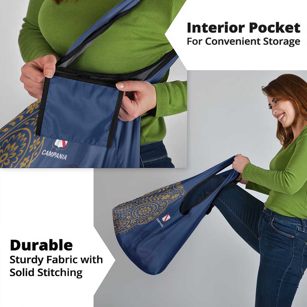 Italy Campania Grocery Bag Vietri Sul Mare Tile With Pompeii Ruins - Wonder Print Shop