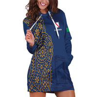 Italy Campania Hoodie Dress Vietri Sul Mare Tile With Pompeii Ruins - Wonder Print Shop