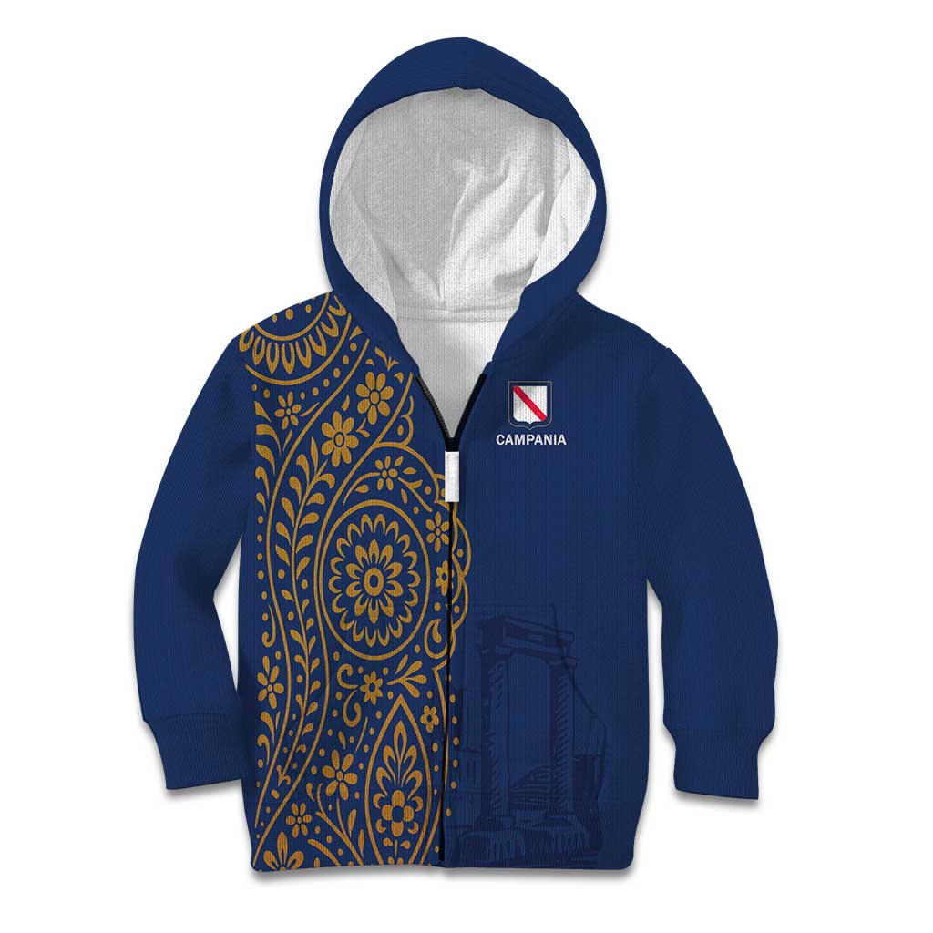 Italy Campania Kid Hoodie Vietri Sul Mare Tile With Pompeii Ruins - Wonder Print Shop