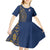 Italy Campania Kid Short Sleeve Dress Vietri Sul Mare Tile With Pompeii Ruins - Wonder Print Shop