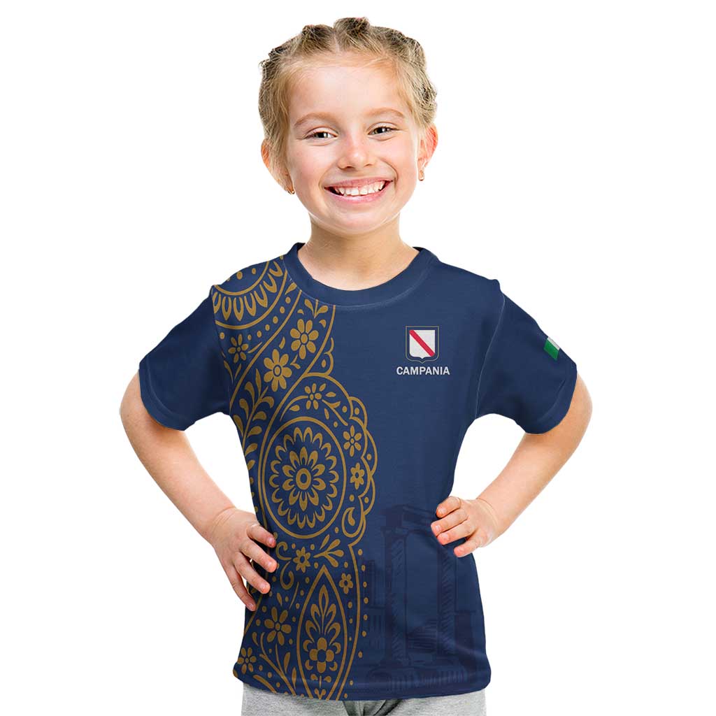 Italy Campania Kid T Shirt Vietri Sul Mare Tile With Pompeii Ruins - Wonder Print Shop
