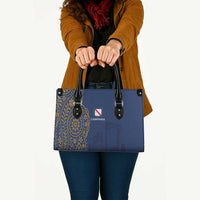 Italy Campania Leather Bag Vietri Sul Mare Tile With Pompeii Ruins - Wonder Print Shop