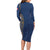 Italy Campania Long Sleeve Bodycon Dress Vietri Sul Mare Tile With Pompeii Ruins - Wonder Print Shop