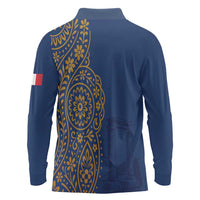 Italy Campania Long Sleeve Polo Shirt Vietri Sul Mare Tile With Pompeii Ruins - Wonder Print Shop
