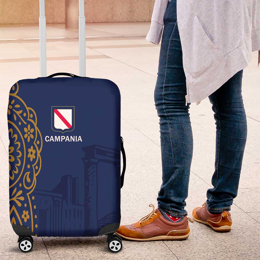 Italy Campania Luggage Cover Vietri Sul Mare Tile With Pompeii Ruins - Wonder Print Shop
