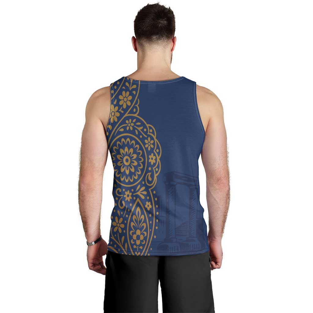 Italy Campania Men Tank Top Vietri Sul Mare Tile With Pompeii Ruins - Wonder Print Shop