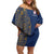 Italy Campania Off Shoulder Short Dress Vietri Sul Mare Tile With Pompeii Ruins - Wonder Print Shop