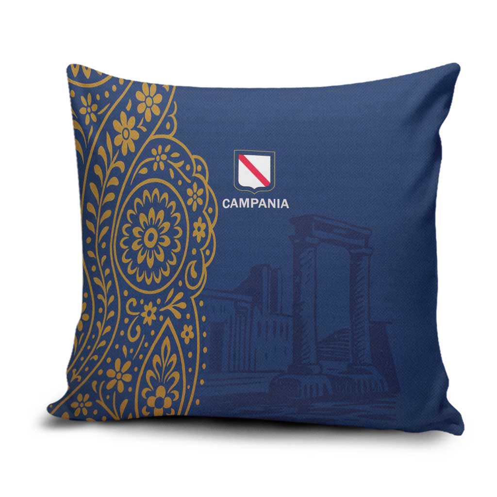 Italy Campania Pillow Cover Vietri Sul Mare Tile With Pompeii Ruins - Wonder Print Shop
