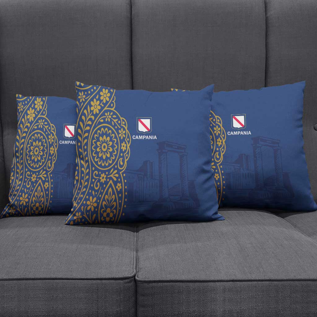 Italy Campania Pillow Cover Vietri Sul Mare Tile With Pompeii Ruins - Wonder Print Shop