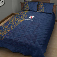 Italy Campania Quilt Bed Set Vietri Sul Mare Tile With Pompeii Ruins - Wonder Print Shop