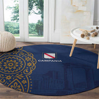 Italy Campania Round Carpet Vietri Sul Mare Tile With Pompeii Ruins - Wonder Print Shop