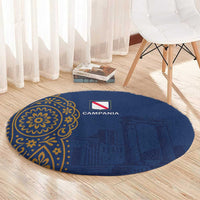 Italy Campania Round Carpet Vietri Sul Mare Tile With Pompeii Ruins - Wonder Print Shop