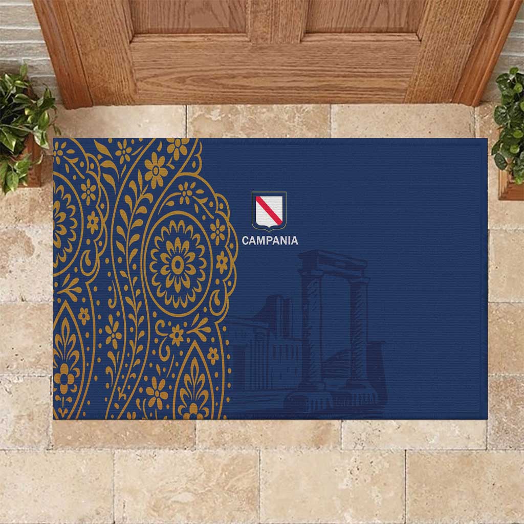 Italy Campania Rubber Doormat Vietri Sul Mare Tile With Pompeii Ruins - Wonder Print Shop