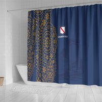 Italy Campania Shower Curtain Vietri Sul Mare Tile With Pompeii Ruins - Wonder Print Shop