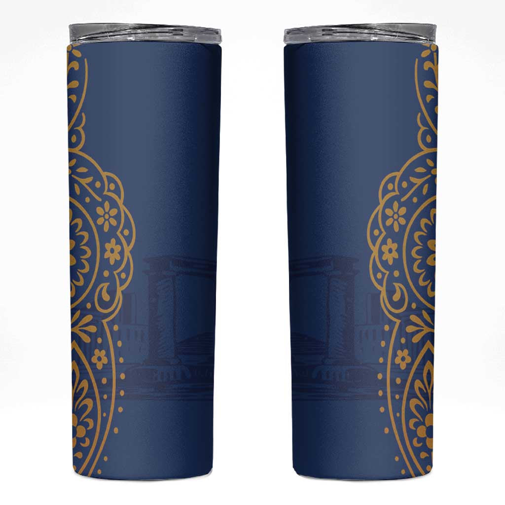 Italy Campania Skinny Tumbler Vietri Sul Mare Tile With Pompeii Ruins - Wonder Print Shop