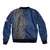 Italy Campania Sleeve Zip Bomber Jacket Vietri Sul Mare Tile With Pompeii Ruins - Wonder Print Shop