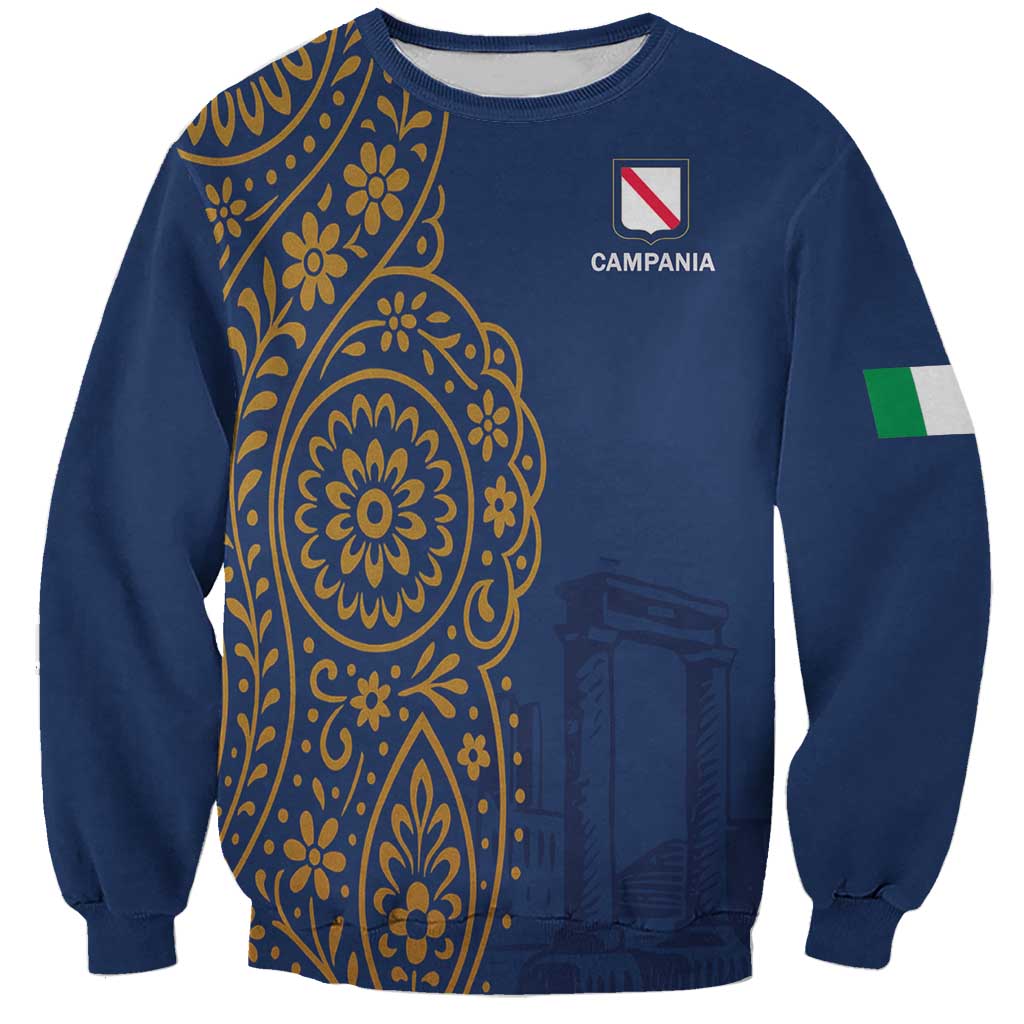 Italy Campania Sweatshirt Vietri Sul Mare Tile With Pompeii Ruins - Wonder Print Shop