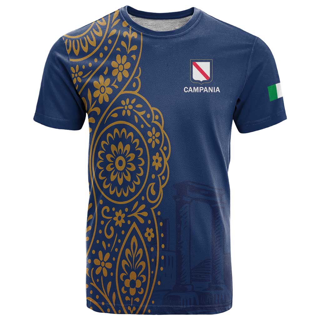 Italy Campania T Shirt Vietri Sul Mare Tile With Pompeii Ruins - Wonder Print Shop