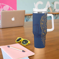 Italy Campania Tumbler With Handle Vietri Sul Mare Tile With Pompeii Ruins - Wonder Print Shop