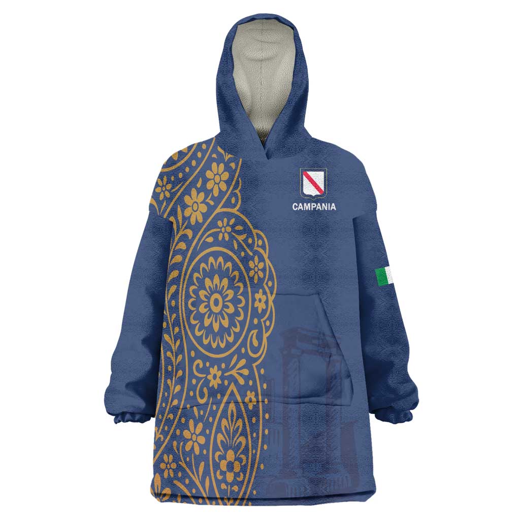 Italy Campania Wearable Blanket Hoodie Vietri Sul Mare Tile With Pompeii Ruins - Wonder Print Shop