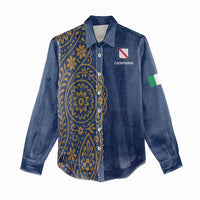 Italy Campania Women Casual Shirt Vietri Sul Mare Tile With Pompeii Ruins - Wonder Print Shop