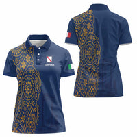 Italy Campania Women Polo Shirt Vietri Sul Mare Tile With Pompeii Ruins - Wonder Print Shop