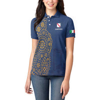Italy Campania Women Polo Shirt Vietri Sul Mare Tile With Pompeii Ruins - Wonder Print Shop