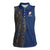 Italy Campania Women Sleeveless Polo Shirt Vietri Sul Mare Tile With Pompeii Ruins - Wonder Print Shop
