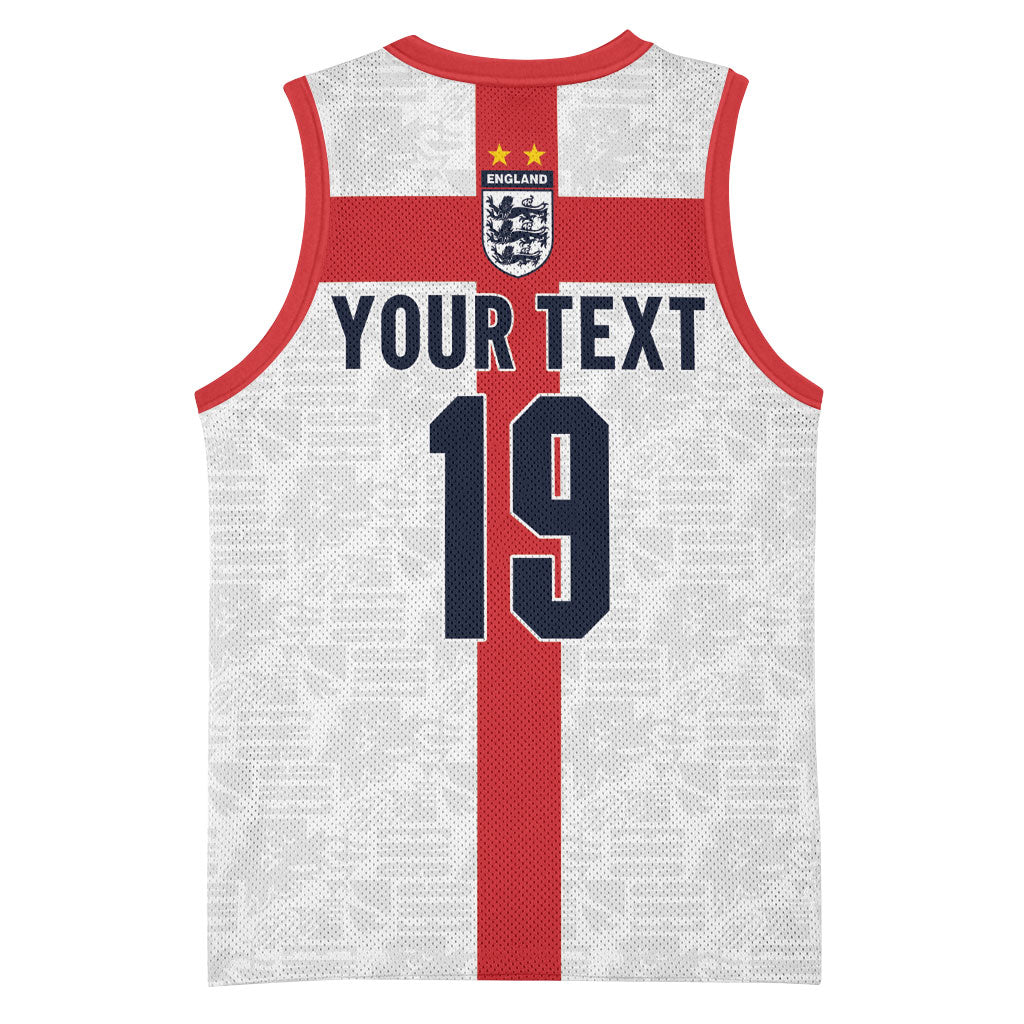 Custom England Football 60 Year Legacy Basketball Jersey 1966 Legends Then 2026 Legends Now