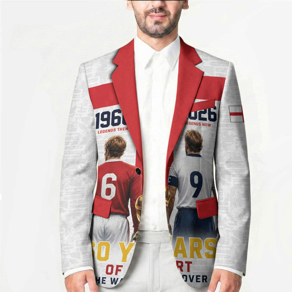 Custom England Football 60 Year Legacy Blazer 1966 Legends Then 2026 Legends Now