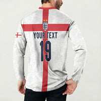Custom England Football 60 Year Legacy Button Sweatshirt 1966 Legends Then 2026 Legends Now