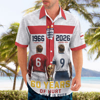 Custom England Football 60 Year Legacy Hawaiian Shirt 1966 Legends Then 2026 Legends Now