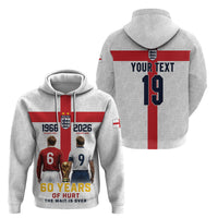 Custom England Football 60 Year Legacy Hoodie 1966 Legends Then 2026 Legends Now