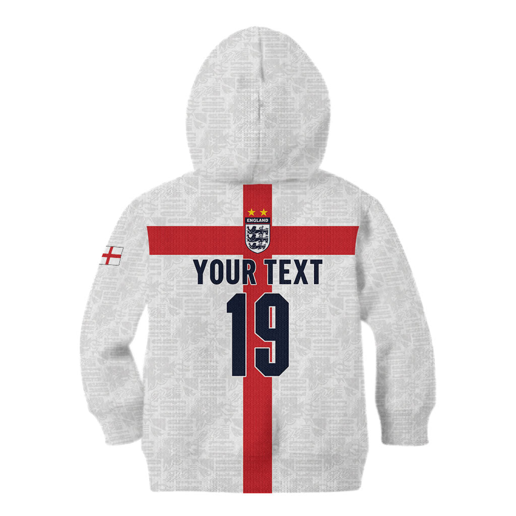 Custom England Football 60 Year Legacy Kid Hoodie 1966 Legends Then 2026 Legends Now