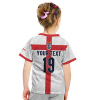 Custom England Football 60 Year Legacy Kid T Shirt 1966 Legends Then 2026 Legends Now