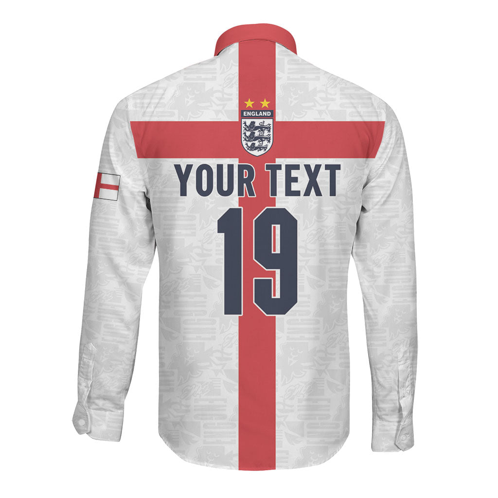 Custom England Football 60 Year Legacy Long Sleeve Button Shirt 1966 Legends Then 2026 Legends Now