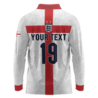 Custom England Football 60 Year Legacy Long Sleeve Polo Shirt 1966 Legends Then 2026 Legends Now