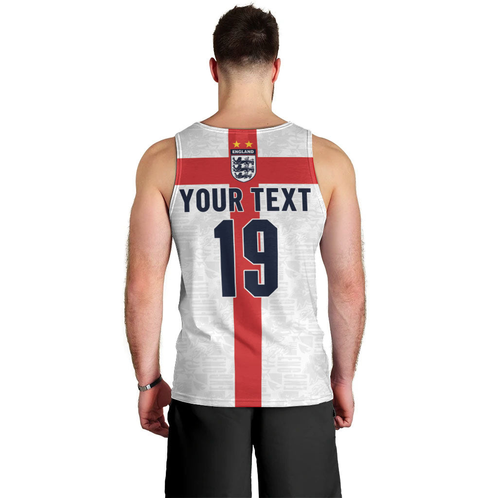 Custom England Football 60 Year Legacy Men Tank Top 1966 Legends Then 2026 Legends Now