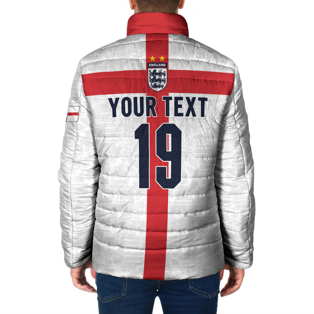 Custom England Football 60 Year Legacy Padded Jacket 1966 Legends Then 2026 Legends Now