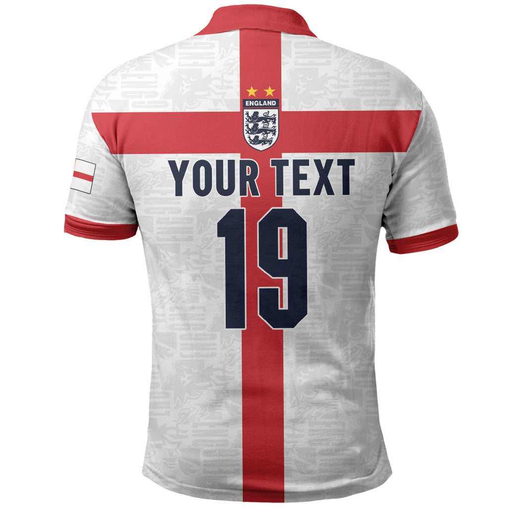 Custom England Football 60 Year Legacy Polo Shirt 1966 Legends Then 2026 Legends Now