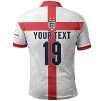 Custom England Football 60 Year Legacy Polo Shirt 1966 Legends Then 2026 Legends Now