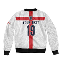 Custom England Football 60 Year Legacy Sleeve Zip Bomber Jacket 1966 Legends Then 2026 Legends Now