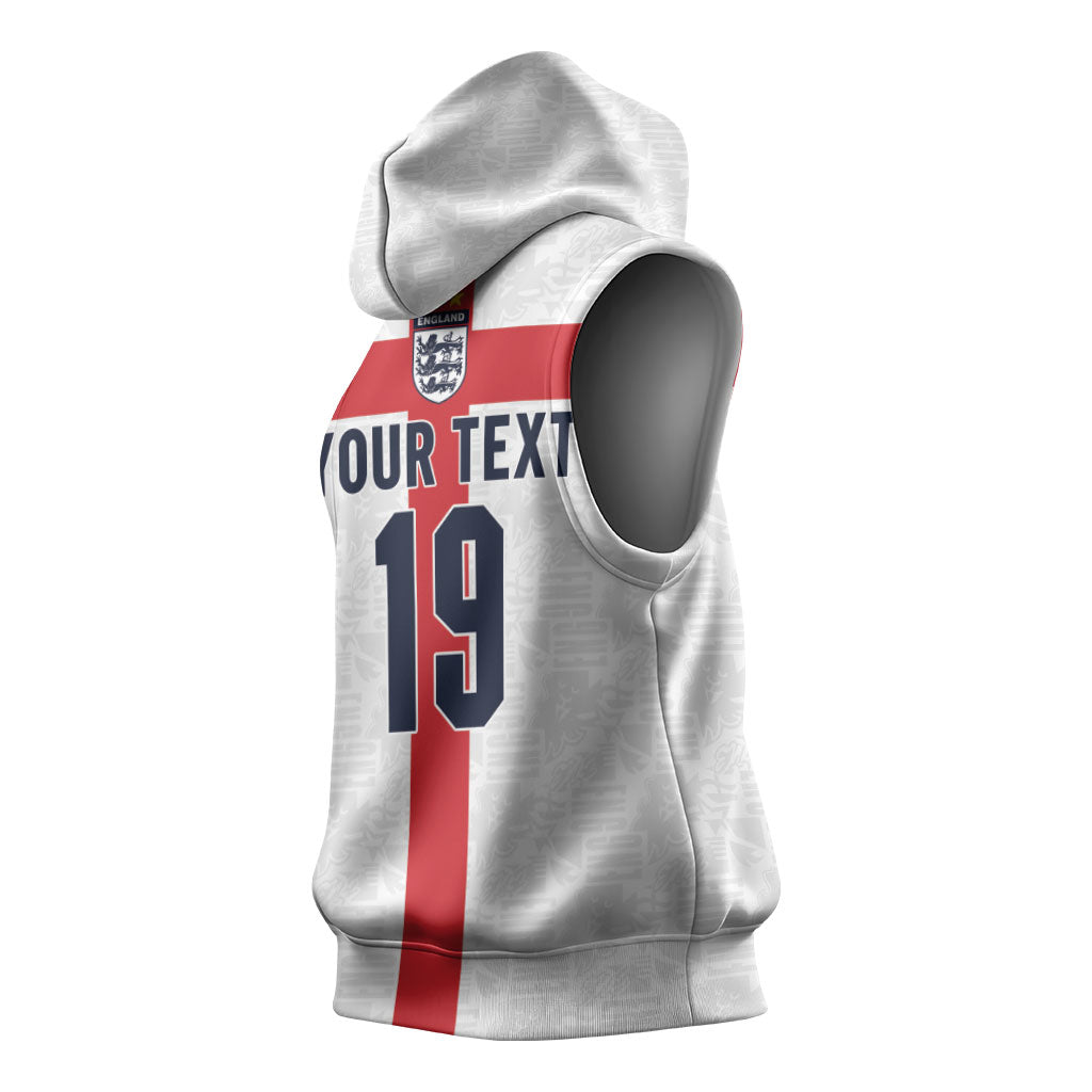 Custom England Football 60 Year Legacy Sleeveless Hoodie 1966 Legends Then 2026 Legends Now