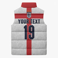 Custom England Football 60 Year Legacy Sleeveless Puffer Jacket 1966 Legends Then 2026 Legends Now