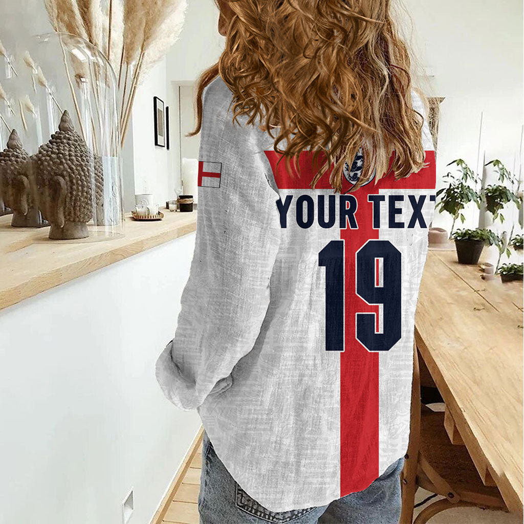 Custom England Football 60 Year Legacy Women Casual Shirt 1966 Legends Then 2026 Legends Now